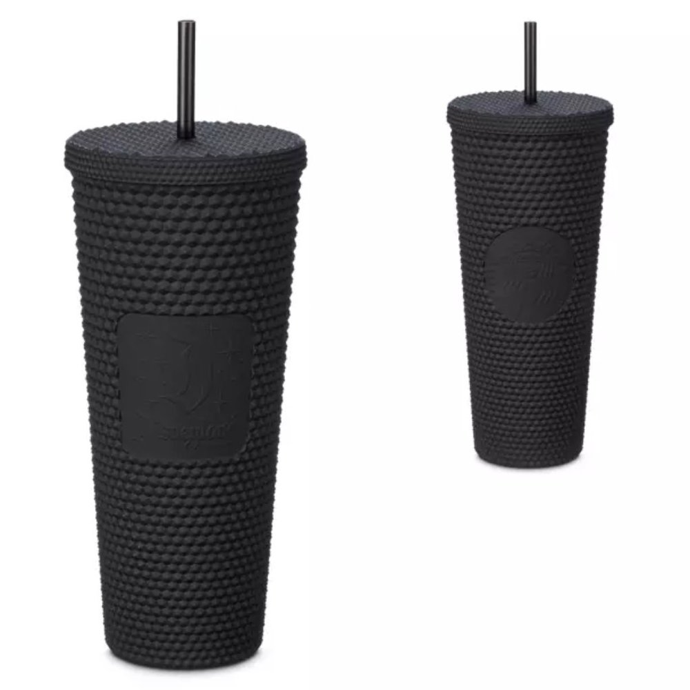 DISNEY DISNEYLAND STARBUCKS BLACK GEOMETRIC TUMBLER MATTE 24oz NEW IN BOX! RARE!